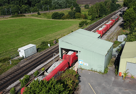 Image of Train coming into Day Aggregates plant, Ashford