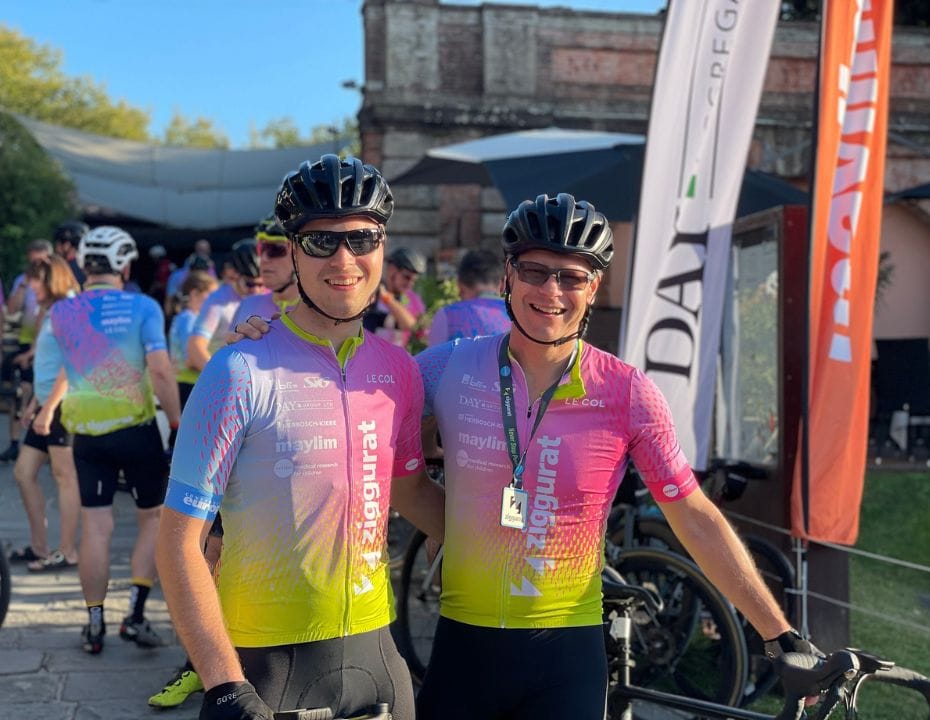 James Day at ziggurat charity ride with his son