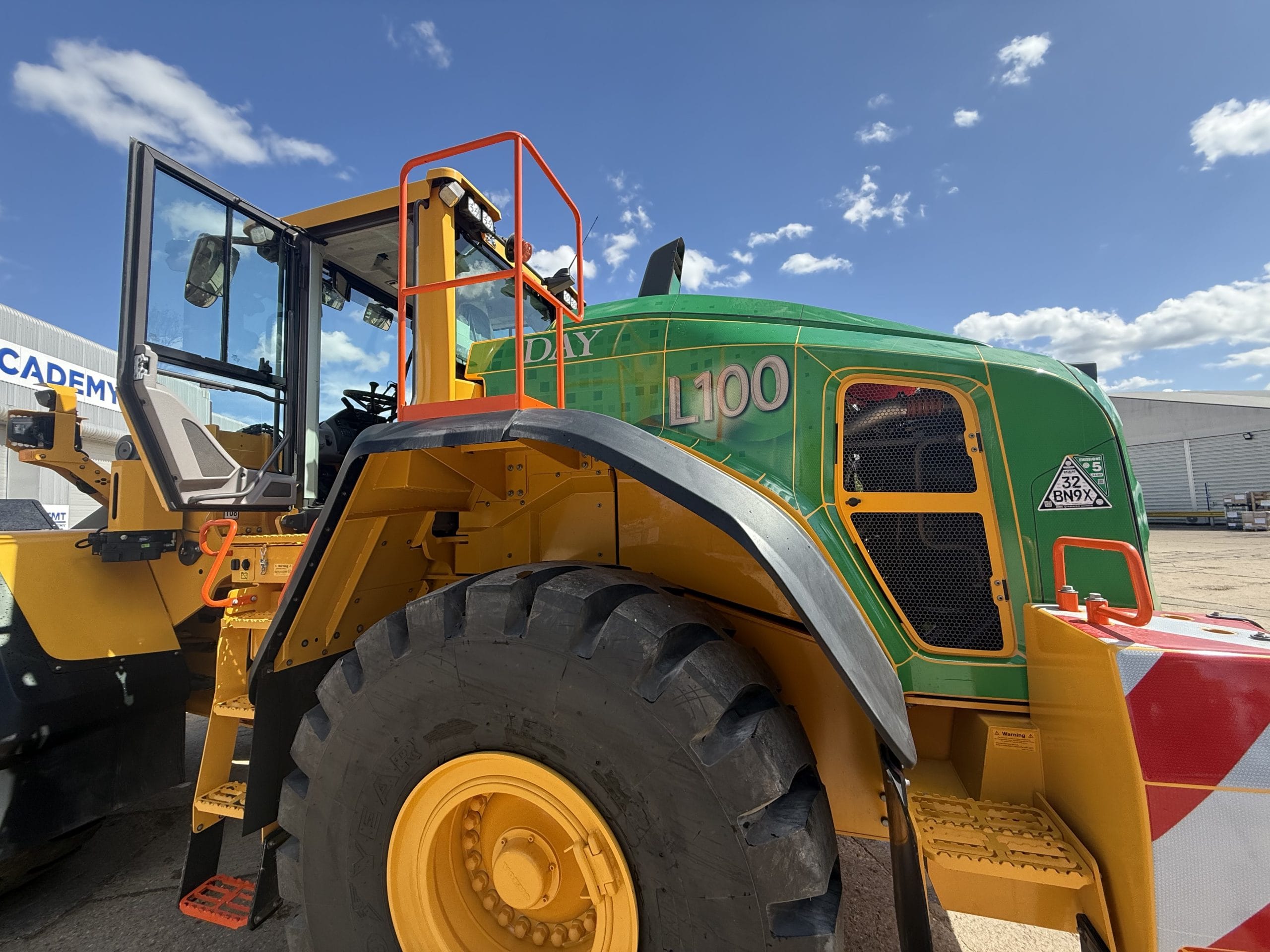 Day Aggregates 100th yellow loading shovel