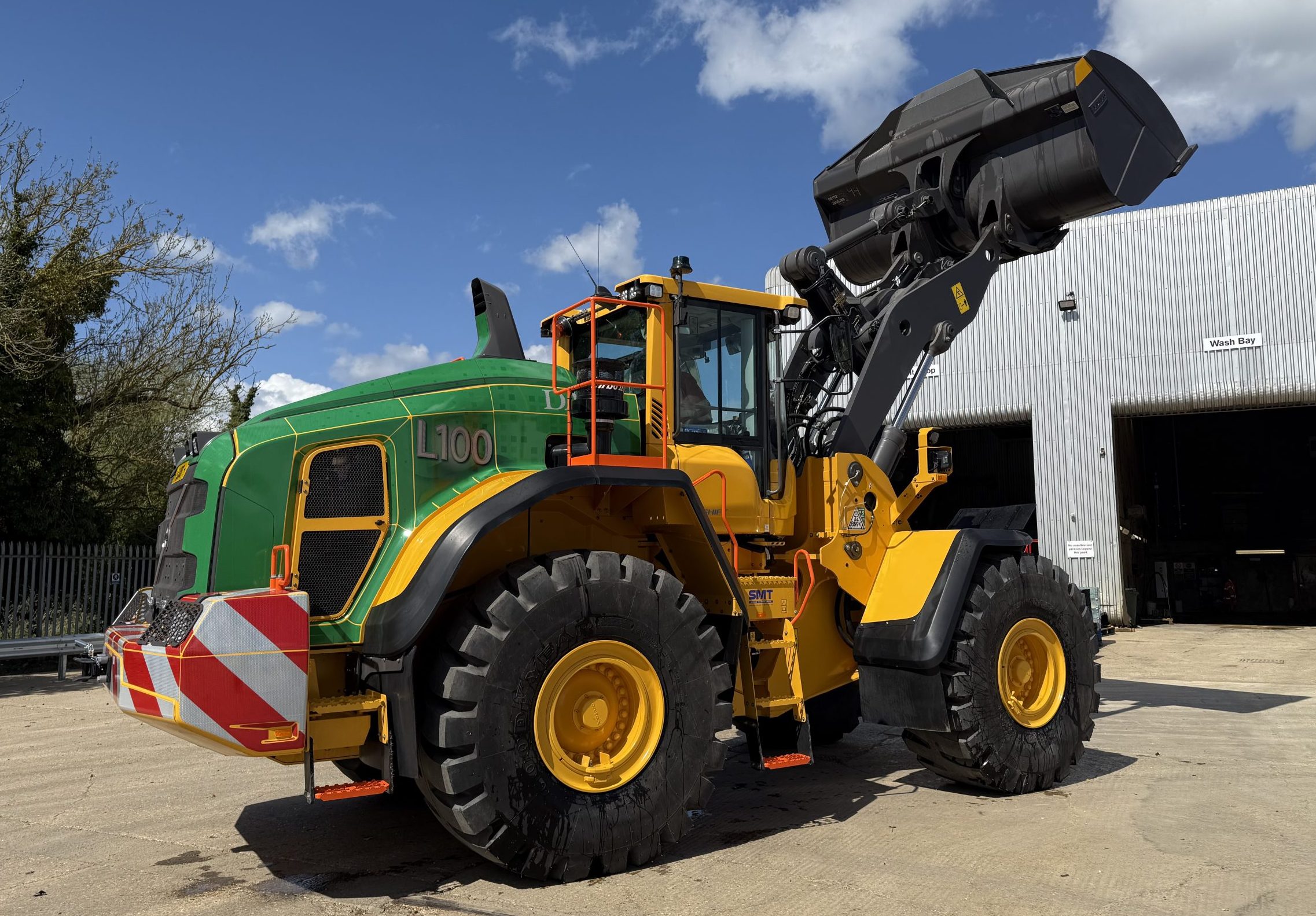 Day Aggregates 100th yellow loading shovel